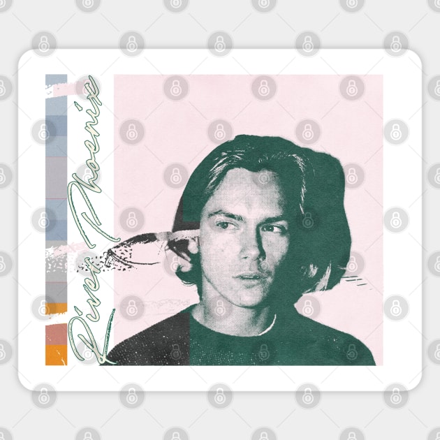 River Phoenix / 90s Aesthetic Fan Design Magnet by unknown_pleasures